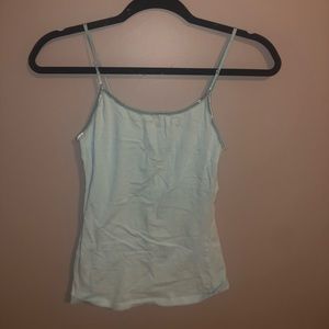 blue purple pink and black spaghetti strap tanks